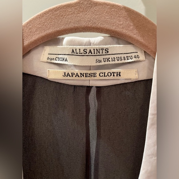 All Saints silver/pewter evening wrap dress size 8 - Picture 3 of 4